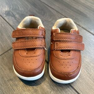 Carter's Tan Brown Toddler Sneakers with Double Hook-and-Loop Straps